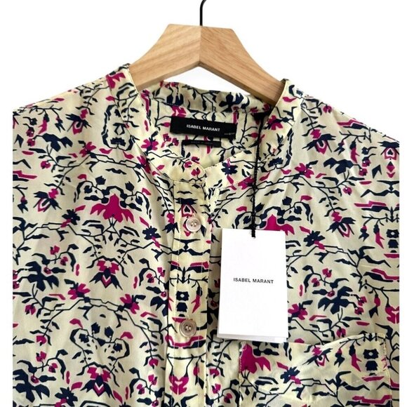 Isabel Marant Rusak Silk Printed Shirt,  Size  FR 38/US 6, New with tag, - Picture 3 of 14